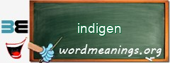 WordMeaning blackboard for indigen